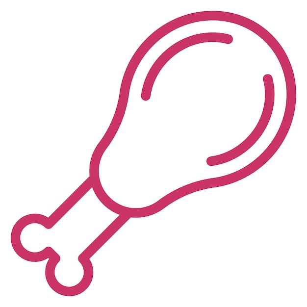 Estilo de icono de pollo frito de diseño vectorial