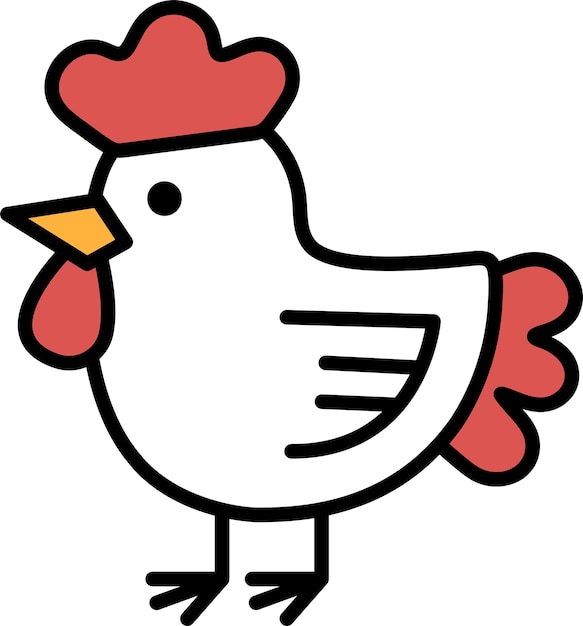 estilo de icono de pollo en línea
