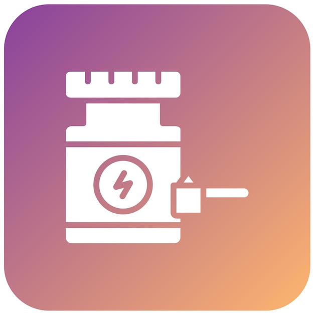 Estilo de icono de polvo de proteína de diseño vectorial