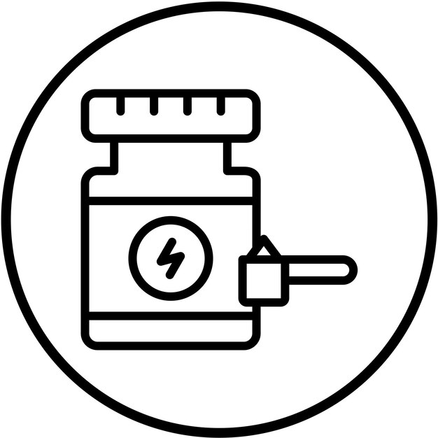 Estilo de icono de polvo de proteína de diseño vectorial