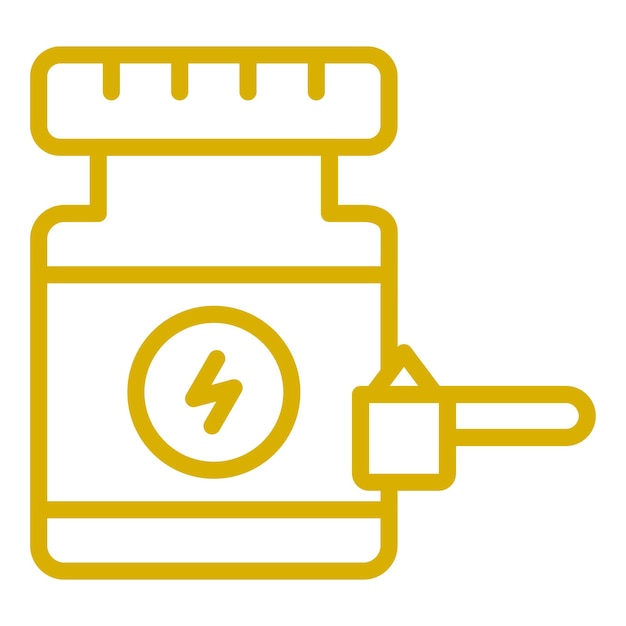 Estilo de icono de polvo de proteína de diseño vectorial