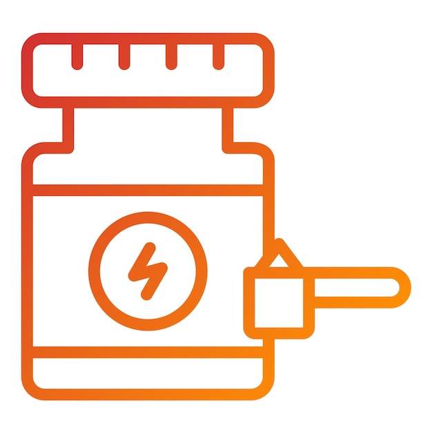 Estilo de icono de polvo de proteína de diseño vectorial
