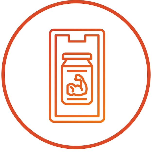 Estilo de icono de polvo de proteína de diseño vectorial