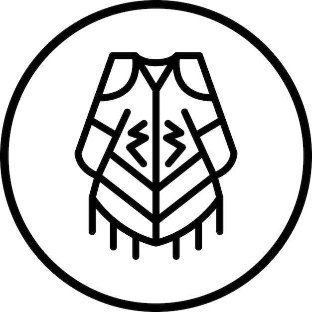 Estilo del icono del Poncho