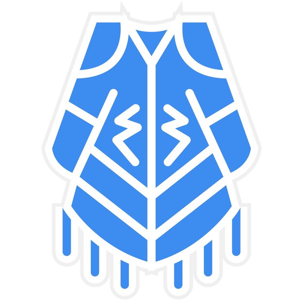 Vector estilo del icono del poncho