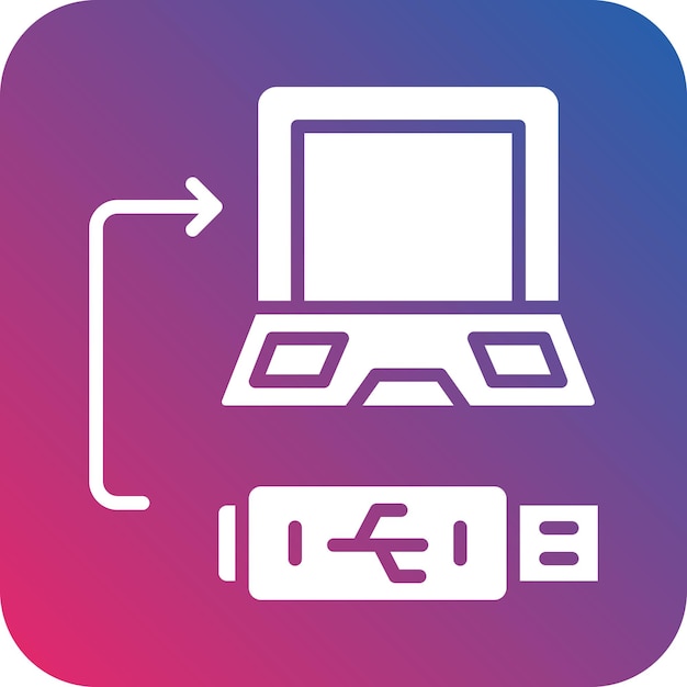 Estilo del icono de portabilidad de datos de diseño vectorial