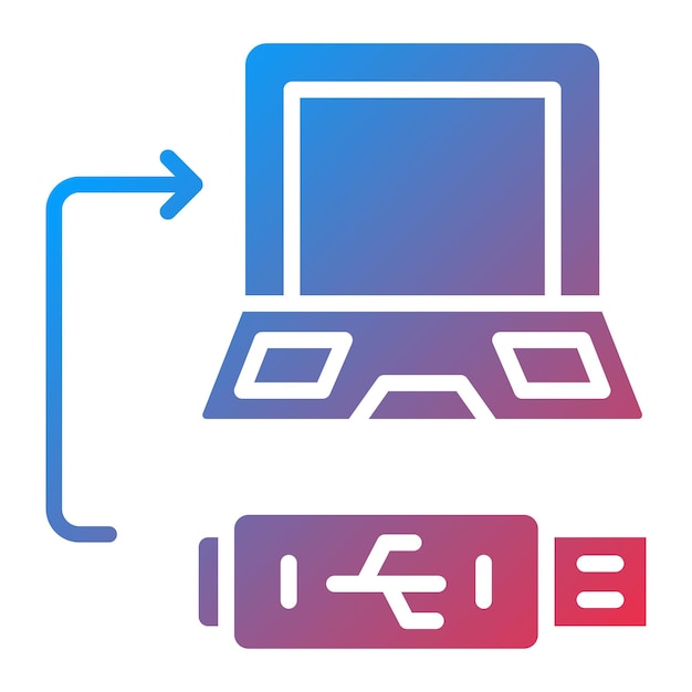 Estilo del icono de portabilidad de datos de diseño vectorial