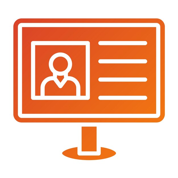Estilo de icono del portafolio de diseño vectorial