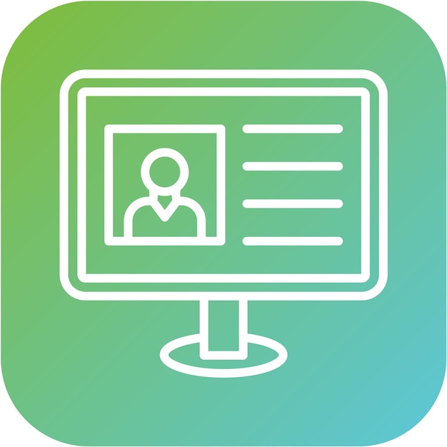 Estilo de icono del portafolio de diseño vectorial
