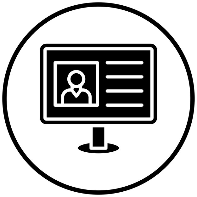 Estilo de icono del portafolio de diseño vectorial