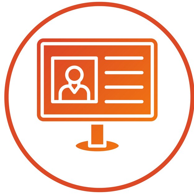 Estilo de icono del portafolio de diseño vectorial
