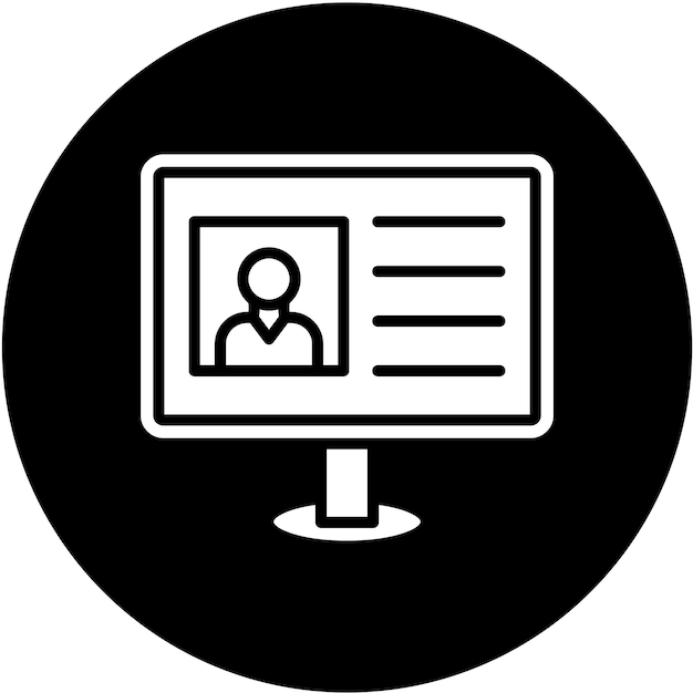 Estilo de icono del portafolio de diseño vectorial