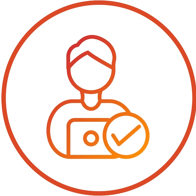 Estilo de icono del portal de autoservicio de diseño vectorial