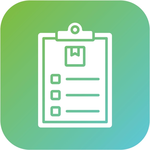 Estilo del icono del portapapeles del paquete de diseño vectorial