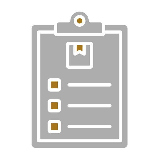 Estilo del icono del portapapeles del paquete de diseño vectorial