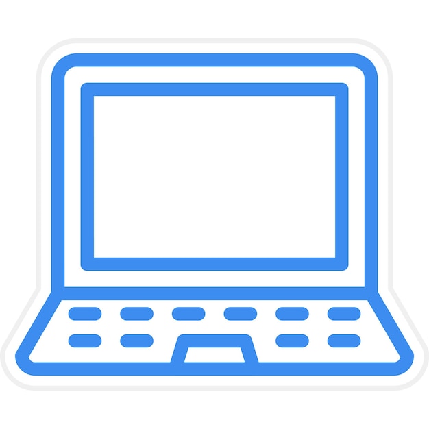 Estilo del icono del portátil de diseño vectorial