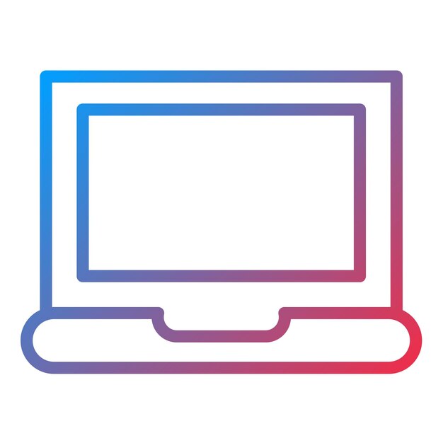 Estilo del icono del portátil de diseño vectorial