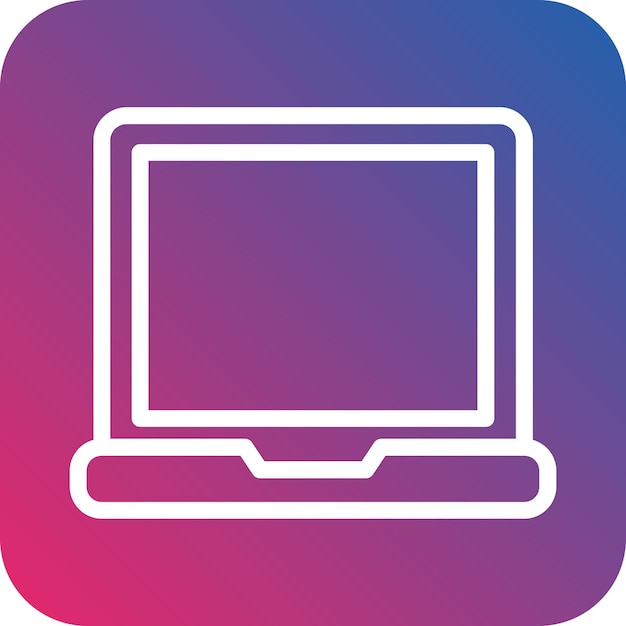 Estilo del icono del portátil de diseño vectorial