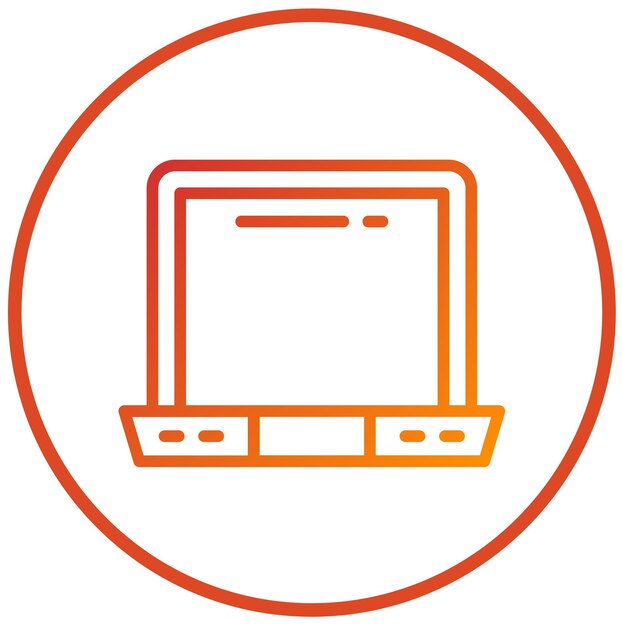 Estilo del icono del portátil de diseño vectorial