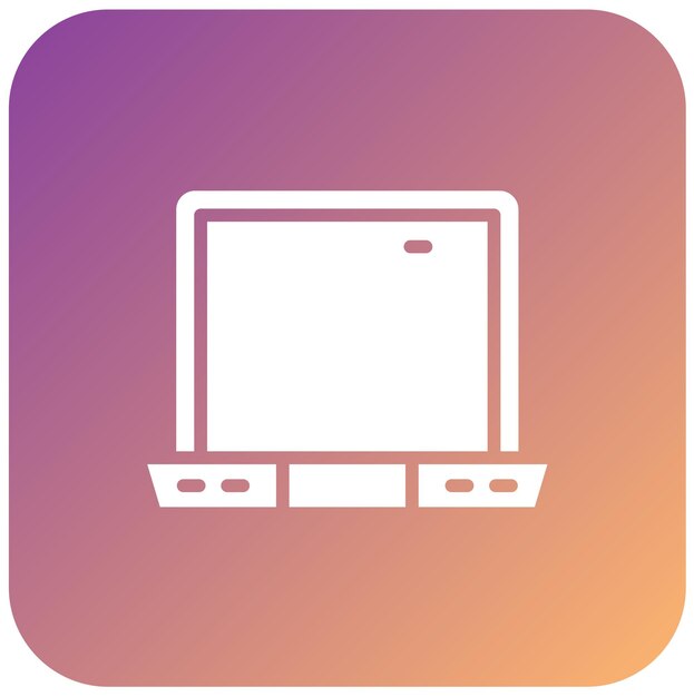 Estilo del icono del portátil de diseño vectorial