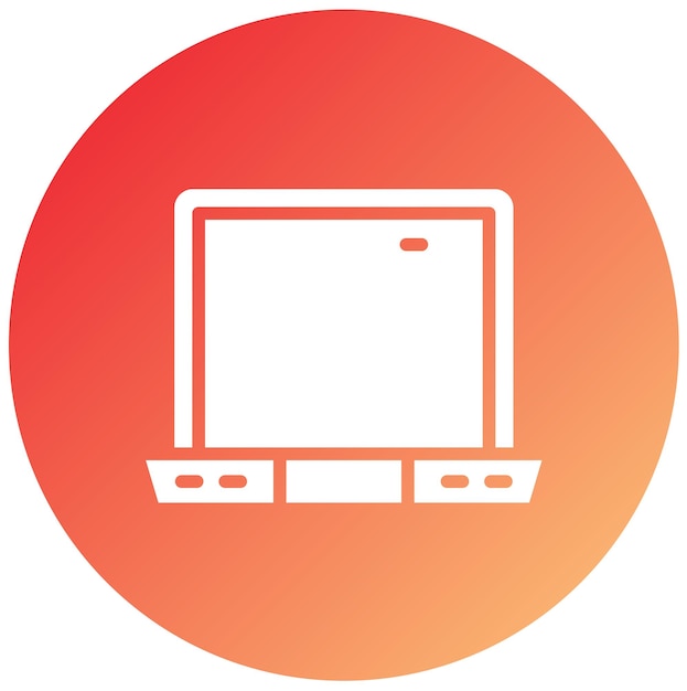 Estilo del icono del portátil de diseño vectorial