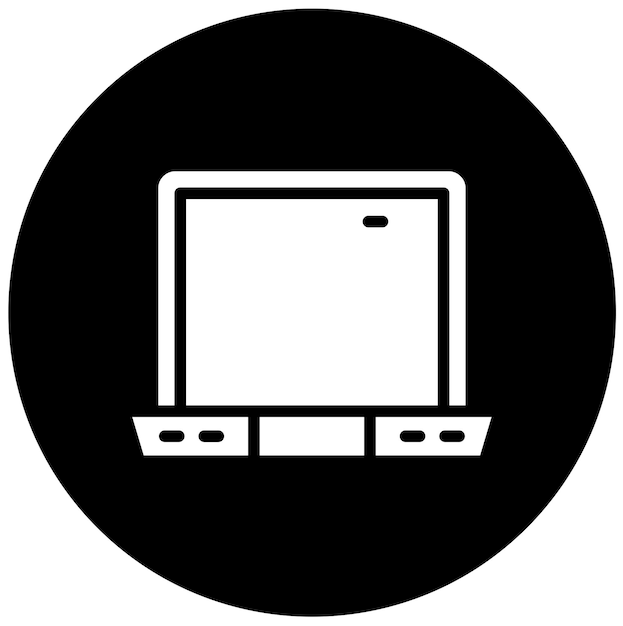 Estilo del icono del portátil de diseño vectorial