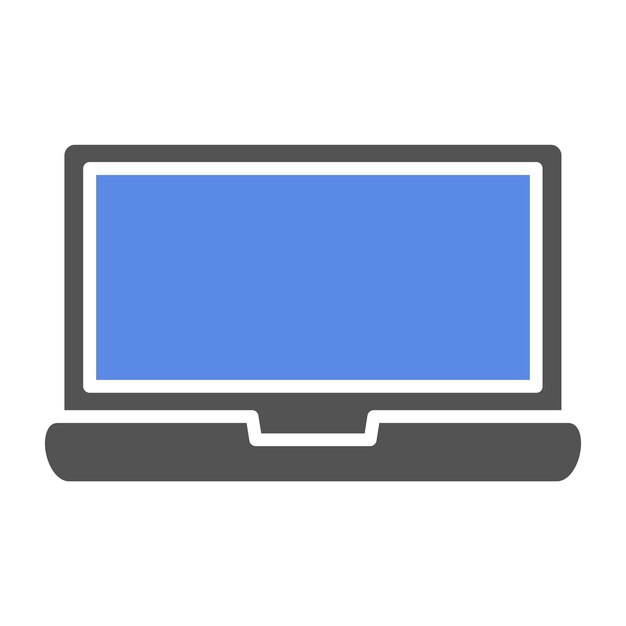 Estilo del icono del portátil de diseño vectorial