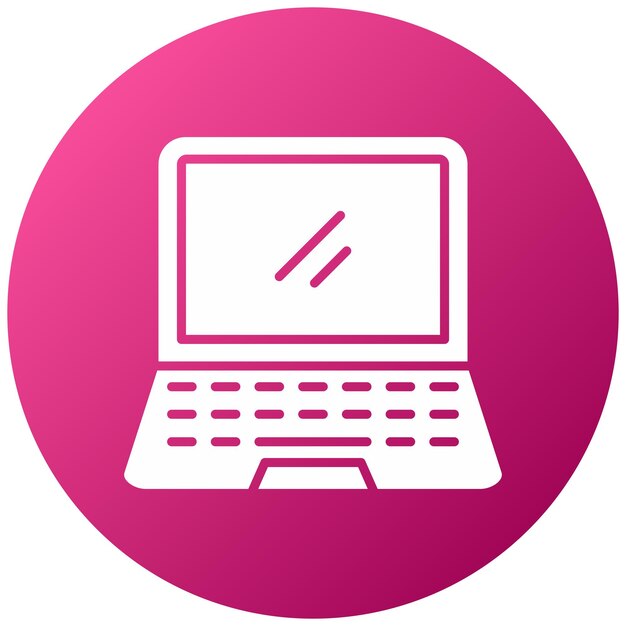 Estilo del icono del portátil de diseño vectorial