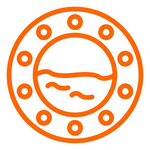 Estilo del icono del portillo de diseño vectorial