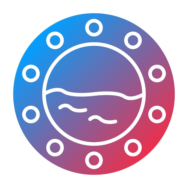 Estilo del icono del portillo de diseño vectorial