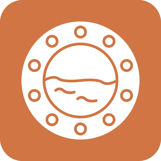 Estilo del icono del portillo de diseño vectorial