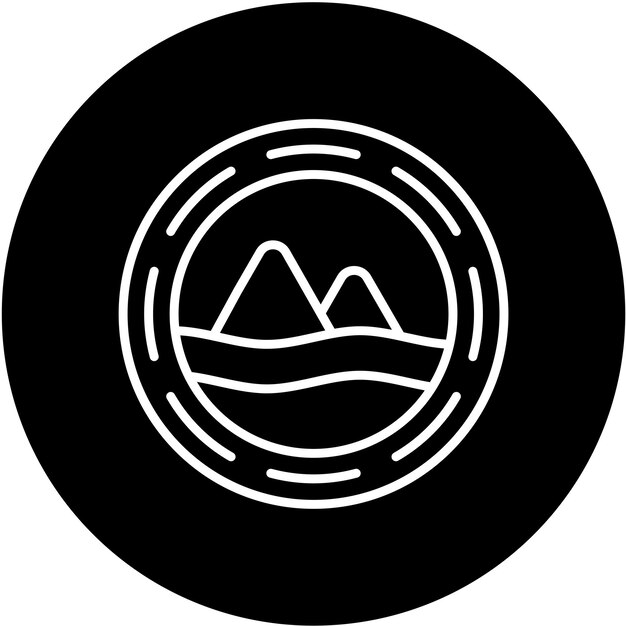 Estilo del icono del portillo de diseño vectorial