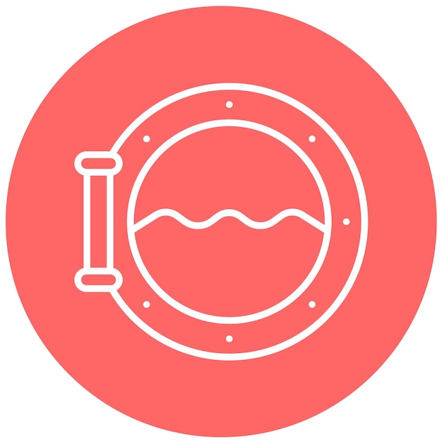 Estilo del icono del portillo de diseño vectorial
