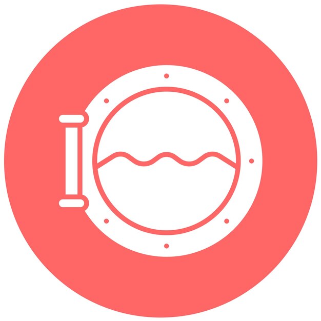 Estilo del icono del portillo de diseño vectorial