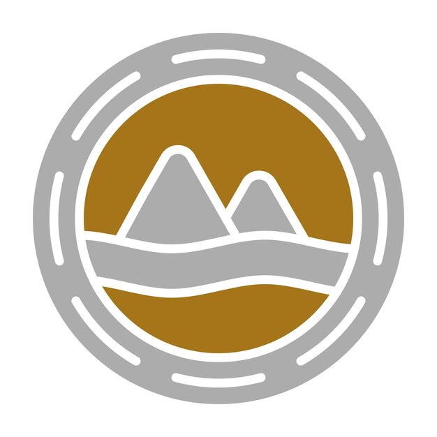 Estilo del icono del portillo de diseño vectorial