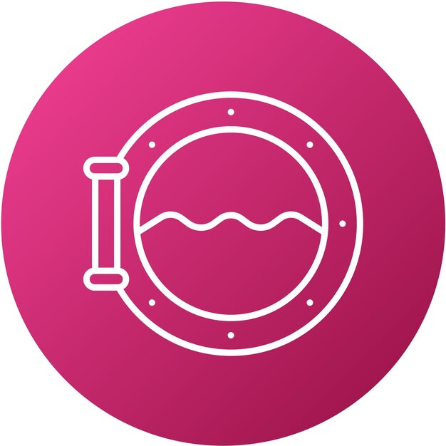 Estilo del icono del portillo de diseño vectorial