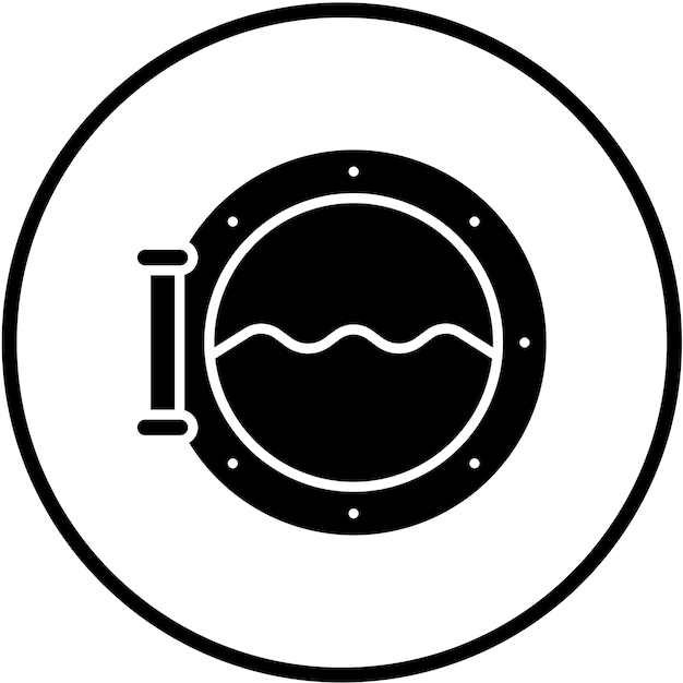 Estilo del icono del portillo de diseño vectorial