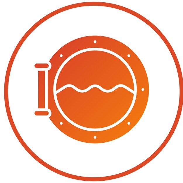 Estilo del icono del portillo de diseño vectorial