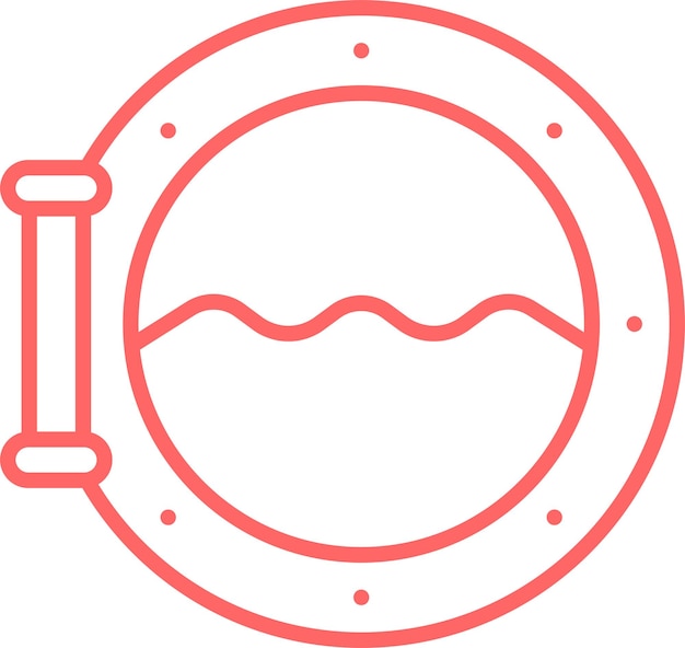 Estilo del icono del portillo de diseño vectorial