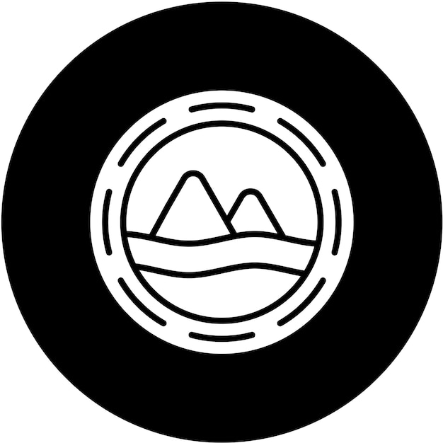 Estilo del icono del portillo de diseño vectorial