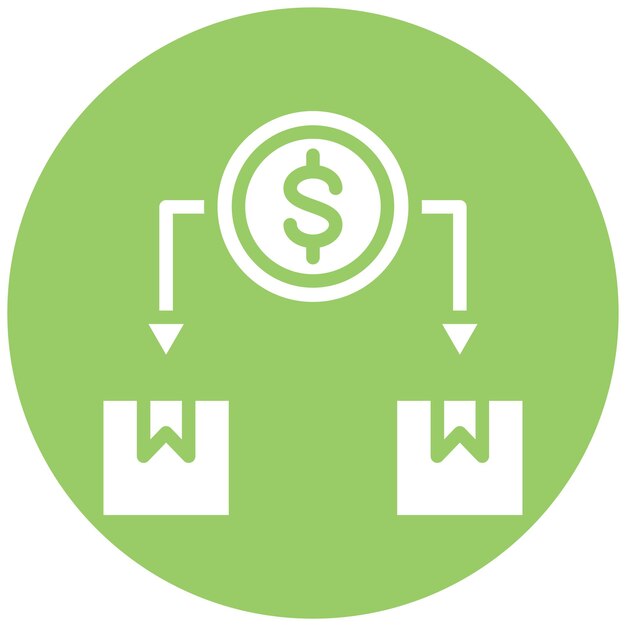 Estilo del icono de posicionamiento de mercado de diseño vectorial