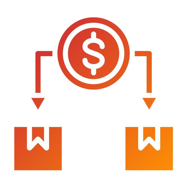 Estilo del icono de posicionamiento de mercado de diseño vectorial