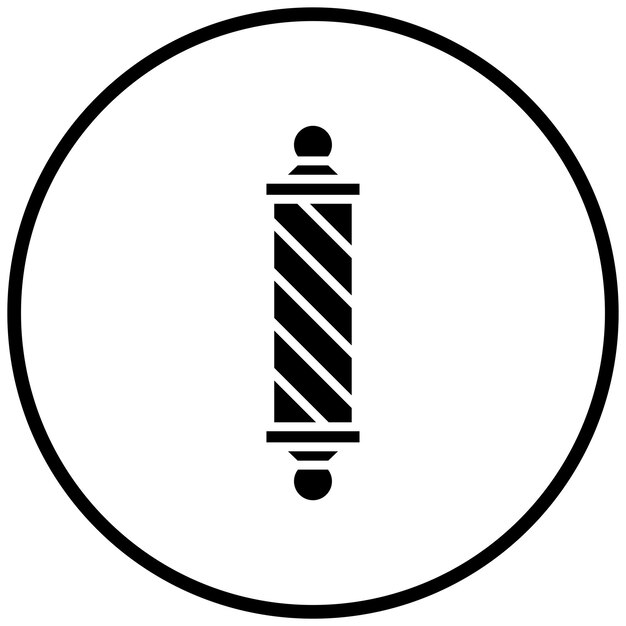 Estilo del icono del poste del barbero