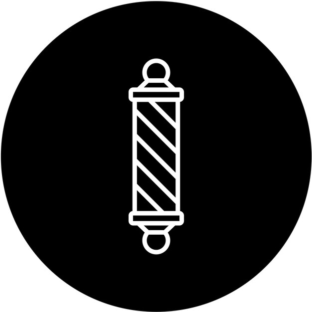 Estilo del icono del poste del barbero