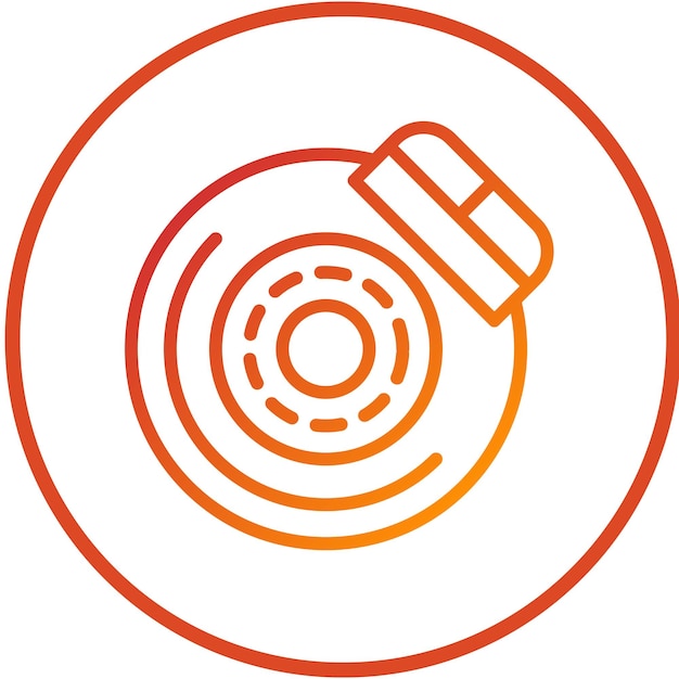 Estilo del icono del potenciador de frenos de diseño vectorial
