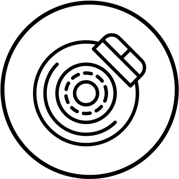 Estilo del icono del potenciador de frenos de diseño vectorial
