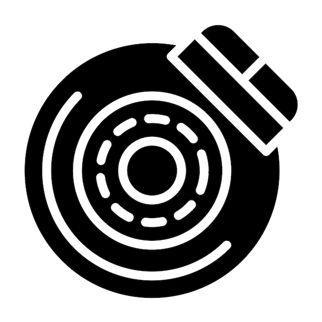 Estilo del icono del potenciador de frenos de diseño vectorial