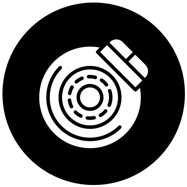Estilo del icono del potenciador de frenos de diseño vectorial