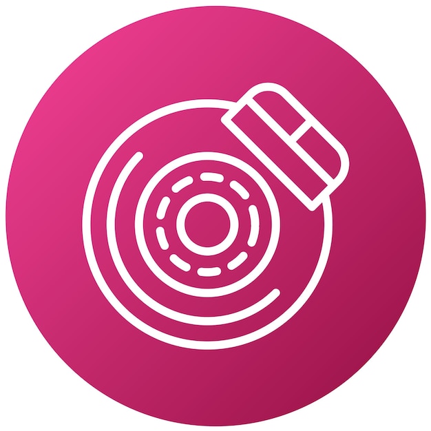 Estilo del icono del potenciador de frenos de diseño vectorial