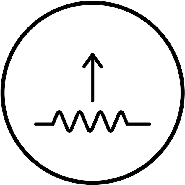 Estilo del icono del potencialómetro de diseño vectorial